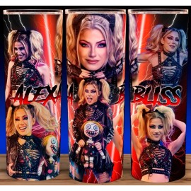 Unbranded Glow in the Dark Alexa Wrestling Bliss and Lilly Doll Cup Mug Tumbler 20oz