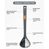 Silicone Pasta Fork and Ladle Spoon Set, Large Non Stick