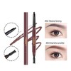 CHARMACY Triangle Eyebrow Pencil - Waterproof, Smudge-Proof, Dual-Ended with Spoolie