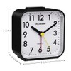 Peakeep Small Battery Operated Analog Travel Alarm Clock Silent No