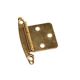 RV Designer H239, Free Swinging Hinge, Brass, 2 Per Pack, Cabinet Hardware