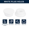 sourcing map 2Pcs White Plug Holes, Waterproof Rubber Button Plug