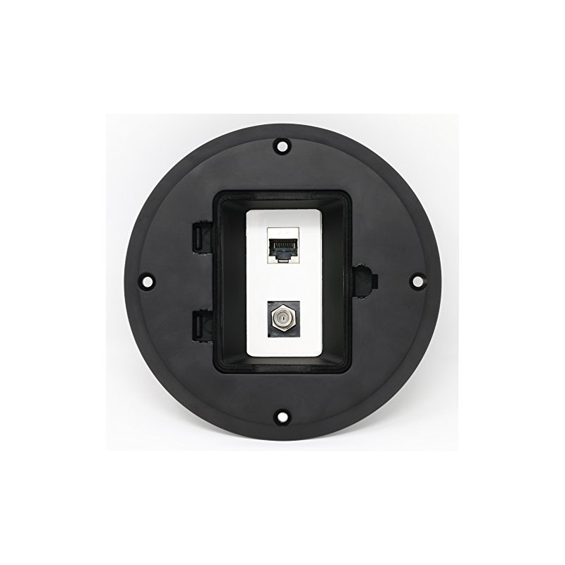 RiteAV Cat6 Shielded Ethernet Coax Cable TV Floor Box -