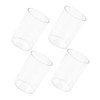 Gadpiparty 4Pcs Clear Makeup Brush Holder Transparent Round Storage Cups