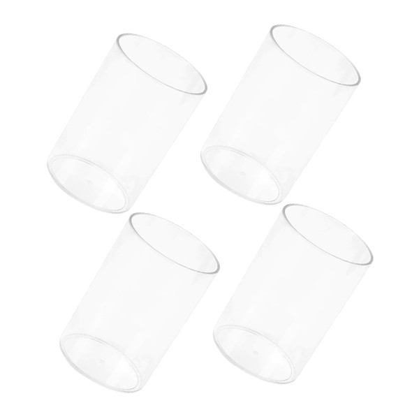 Gadpiparty 4Pcs Clear Makeup Brush Holder Transparent Round Storage Cups