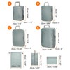 HARFINGTON 7pcs Compression Packing Cube for Suitcases Lightweight Luggage Organizers