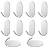TIANNLINPY 10 Pcs Wall Hooks Stick on Heavy Duty Stainless