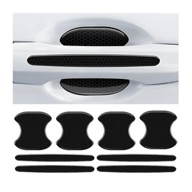 Mandark 8Pcs Car Door Handle Bowl Sticker, Reflective Car Door Handle Paint Scratch Protector, Self-Adhesive Scratch Collision Protection Guard, Auto Exterior Decor Universal for SUV Truck RV