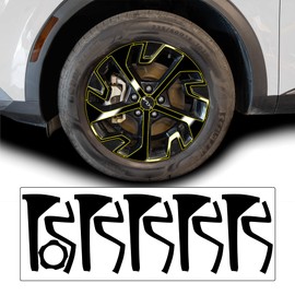 BOGAR TECH DESIGNS for Kia Sportage 2023-2025 Wheel Rim Chrome Delete – Precut Vinyl Trim Overlay, Gloss Black Blackout Look