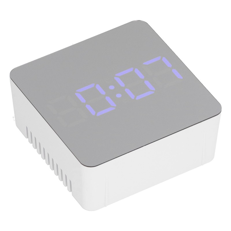 LED Mirror Clock Square Automatic Battery Powered Temperature Smart Clock