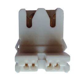 myezfit U-Shaped Fluorescent Lamp Socket Holder for T8/T10/T12 Fluorescent Tube Light - Non-shunted Turn-Type T8 T12 LED Lamp Holder - UL Listed, Polycarbonate (PC) Material - DIY Mounting - 10 Pack