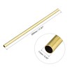 sourcing map Brass Round Tube Seamless Cable 300 mm Length