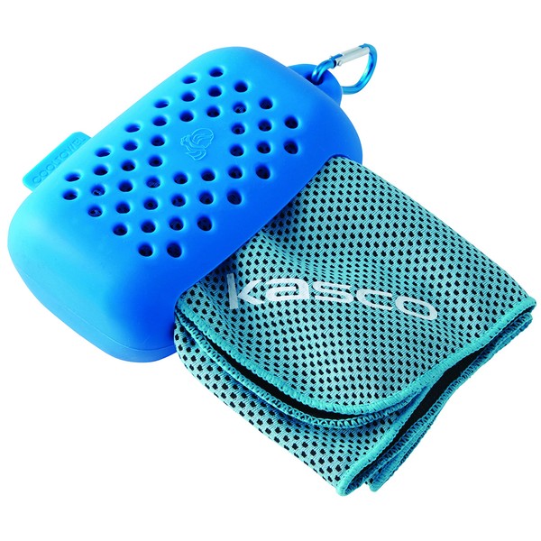 Casco Cool Towel with Carabiner KCTW-2015 Light Blue Japan Free Size, blue (light)
