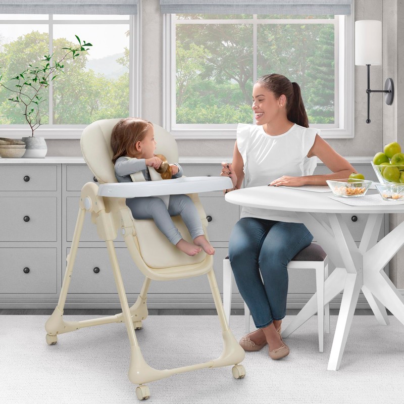 Delta Children Little Folks 2-in-1 SlimFold High Chair for Babies