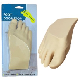 Large Foot Door Stop - Fun Gag Gift, Safe for All Floors, Size 1.25" H for Under Door Gap Up to 1" - Hotel Security for Travelers