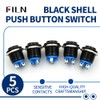 FILN 5PCS 19mm Momentary Push Button Switch, Small Reset Spst
