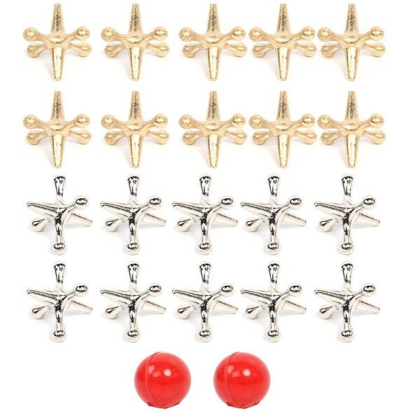 Lucha Jacks Game Toys Kit, 2 Sets Retro Metal Jacks