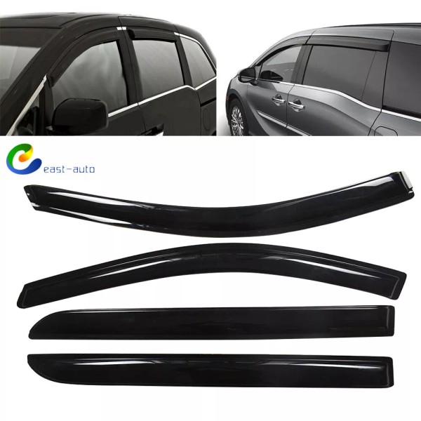 WFLNHB Window Visors For 2005-2007 Honda Odyssey Smoke Sun Rain