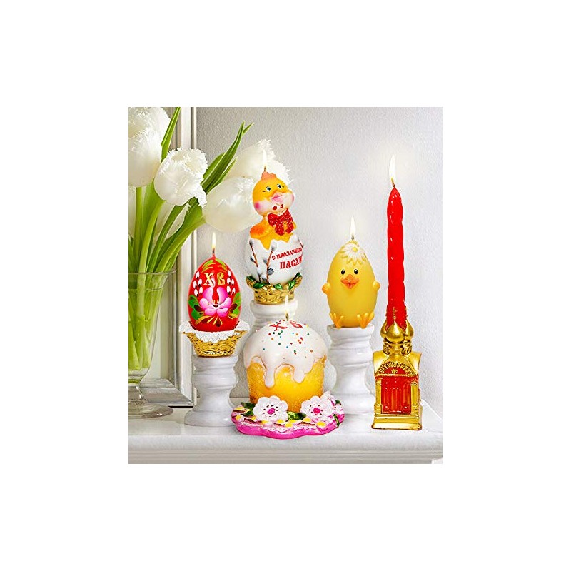 Egg in a Basket Easter Decorative Candle Easter and Spring