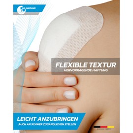 Dr. Kuechler Medical FORYOURSAFETY Wound Plasters Especially Skin-friendly Individually Sterile Packed Plasters Latex-Free Extra Sensitive Excellent Adhesion for Private Doctors Hospitals