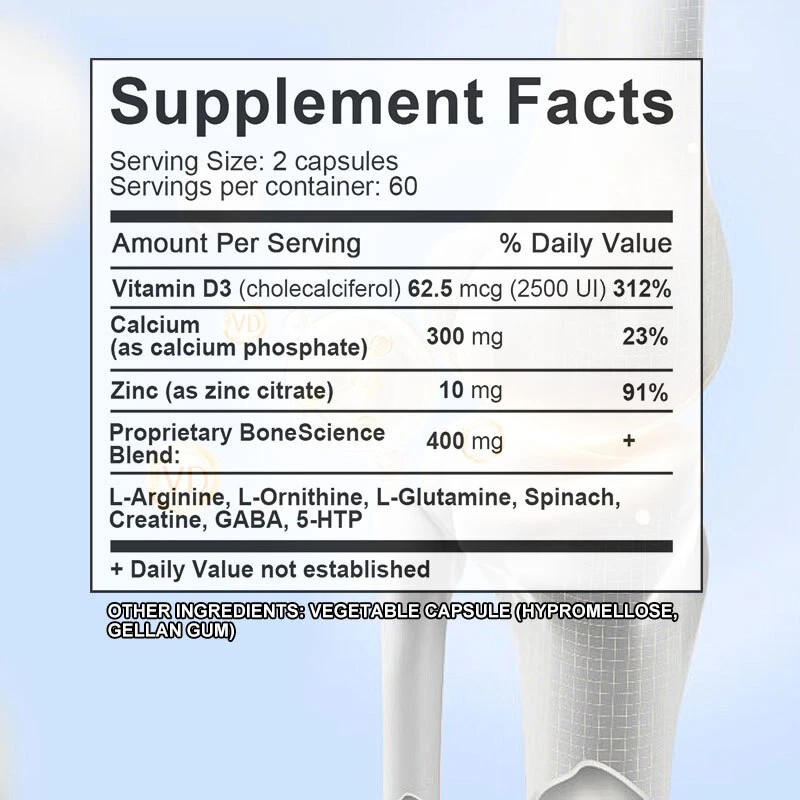 Balincer Height Growth Supplement - 60 Caps -Enhance Bone Strength,Devel