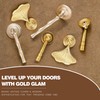 SPDYCESS 4 PCS Ginkgo Leaf Shape Kitchen Drawer Knob, Gold