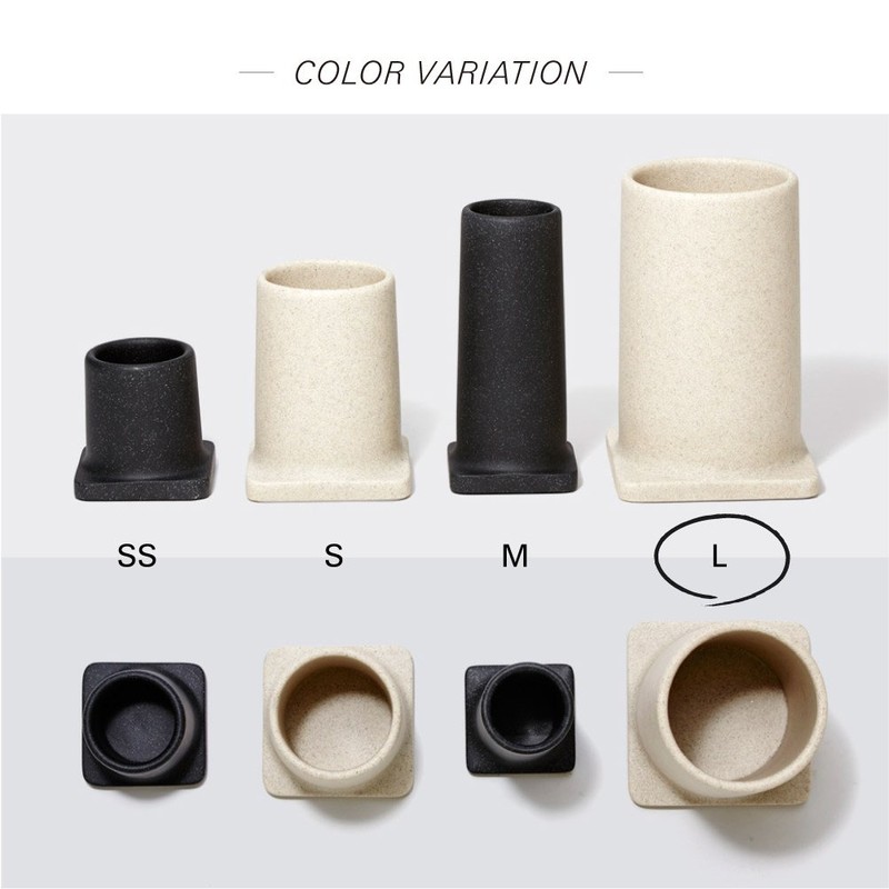 ideaco tsutsu Tool Stand Small Storage Sand Black L (Tutsu