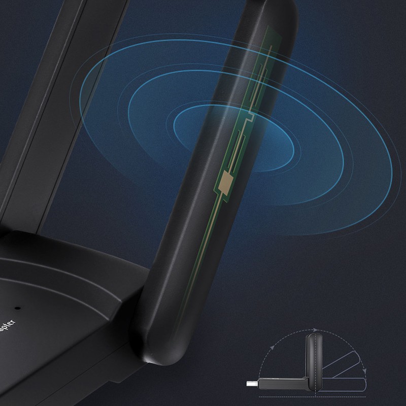 1300M Dual Band WiFi Adapter 2.4G 5.8G USB3.0 Interface Adjustable