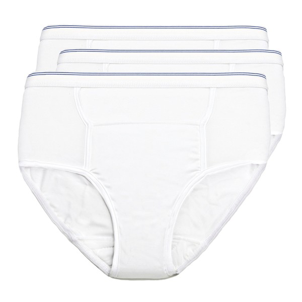 Comfort Finds Men's Reusable Incontinence Brief 6oz 3-Pack - White - Large 38-40 - 3 Pack