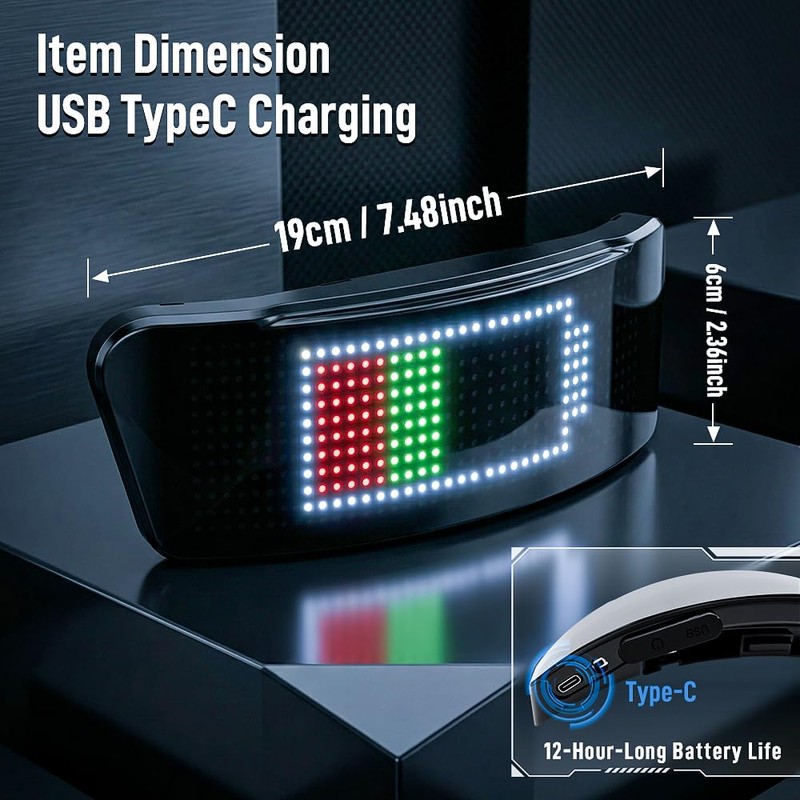 Smart LED Helmet Light with APP Control – 4-in-1 Motorcycle