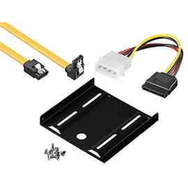 'Installation Kit Installation Frame for 2.5 "HDD/SSD to 3.5 Adapter Mounting Frame Fitting Rails with 50 cm Angled SATA Cable