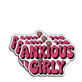 (3Pcs) Anxious Girly Stickers Funny Sarcastic Quote Humor Motivational Inspirational Gifts Waterproof Vinyl Decals for Kindle Water Bottle Bumper Car Hard Hat Phone Laptop 3x2.5