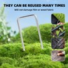 DaTpuik Sturdy Garden Landscape Staples, 6 Inch Galvanized Steel Sod
