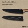CAROTE 12PCS Knife Set, Kitchen Knife Set with Safe Guards,