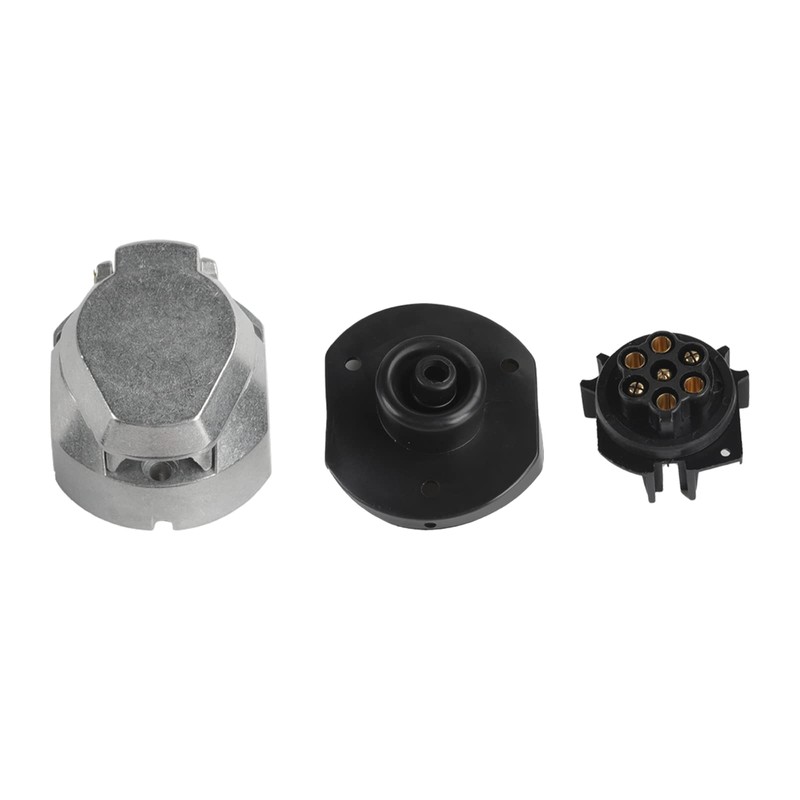 Qiping 7-Pin Trailer Socket Waterproof 7-Pin Metal Adapter Set Including