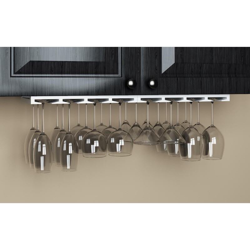Rustic State Eze 4 Sectional Under Cabinet Mount Wood Stemware