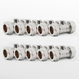 15mm Isolation Valves - Vancoco 10pcs Isolation Valves Compression Ends