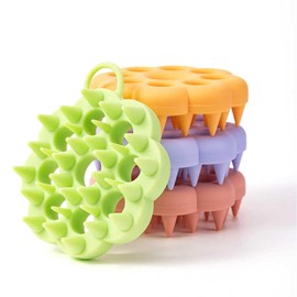 5-Pack Silicone Massage Bath Brush - Unisex, Suitable for Short & Long Nails, Ideal for Human Hair & Body Massage, Pet Grooming, with Pointed Massage Tips