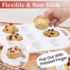 CAKETIME Silicone Muffin Pan with Metal Frame, Metal Reinforced Frame