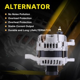 Alternator Replacement for Dodge Journey 2.4L 2009-2020 Car Alternator 12V 80 Amp New Electric Alternators Replace 04801490AA 04801490AD 11440 40048104 A002TX0281ZC A002TX0281