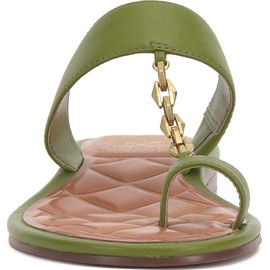 Vince Camuto Women's Lexie Flat Sandal, Lizard Green, 8.5