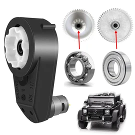 12V 550 40000RPM High Speed Steel Gears Motor Gearbox for Power Wheels Motor Upgrade,12 Volt Electric Hubs Motor Assembly Heavy Duty Gearbox for Kids Ride on Toys Car Replacement Parts