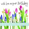 ALEX CLARK Love On Your Birthday Spring Flowers Foil Card