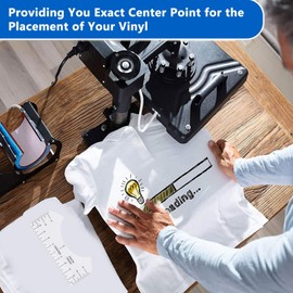 T Shirt Ruler, 17Pack V-Neck and Round Neck Tshirt Ruler T-Shirt Alignment Ruler, T-Shirt Ruler Guide HTV Vinyl and Heat Press Craft Placement for Designing Clothing Back and Front