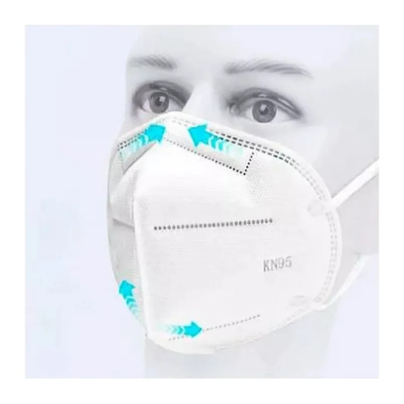 Tapabocas Face Mask KN95 5 Capas Blanco Ajuste Nasal 100