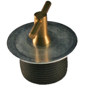 Shaw Plugs 52006 Turn-Tite Expandable Neoprene Rubber Plug with Brass Handle and Zinc Plated Steel Hardware, 2-1/4" x 2"