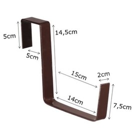 LOKUS 2 x Flower Box Brackets, Balcony Box Holder, Balcony Box IV [Matte Black]