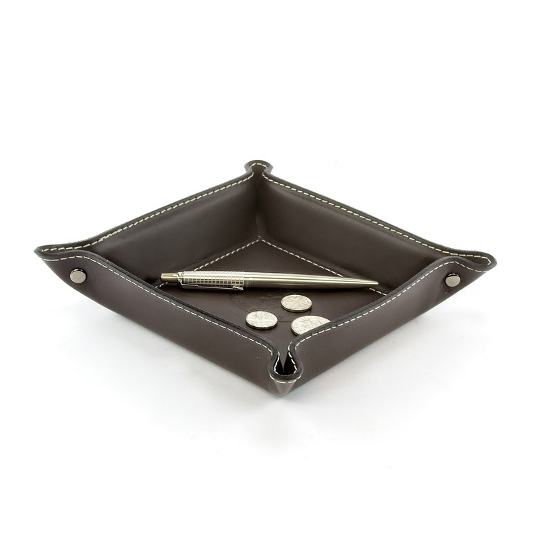 Orvieto Leather Tidy Tray, Handmade Classic Italian Style, Key Wallet,