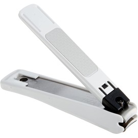 Kai Corporation KE0122 Nail Clippers Type001 M, White, Curved Blade, Made in Japan