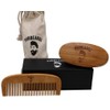 PurBeardz Beard Comb and Beard Brush Kit - Boar Bristels